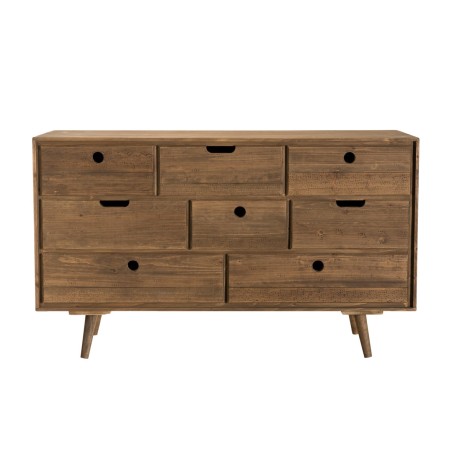 Commode ANDY - Bois de sapin ciré - 8 tiroirs