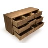 Commode ANDY - Bois de sapin ciré - 8 tiroirs