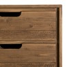 ANDY Brown Wood Scandi Bedside Table with 2 Drawers