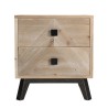 Chevet MANDY beige style scandinave 2 tiroirs