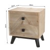 Chevet MANDY beige style scandinave 2 tiroirs