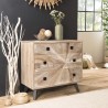MANDY Beige Scandi Chest of Drawers - 4 Drawers, Pine