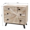 Commode MANDY beige scandi 4 tiroirs
