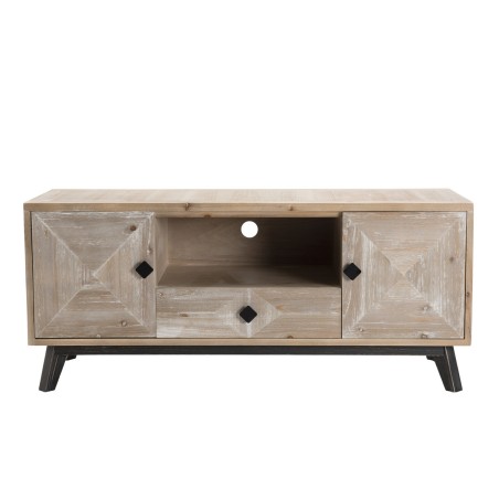 MANDY Beige Scandi TV Stand - 2 Doors, 1 Drawer, 1 Niche