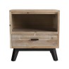 Chevet MANDY beige scandi 1 tiroir 1 niche