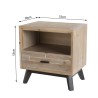 Chevet MANDY beige scandi 1 tiroir 1 niche