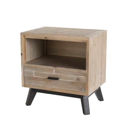 Chevet MANDY beige scandi 1 tiroir 1 niche