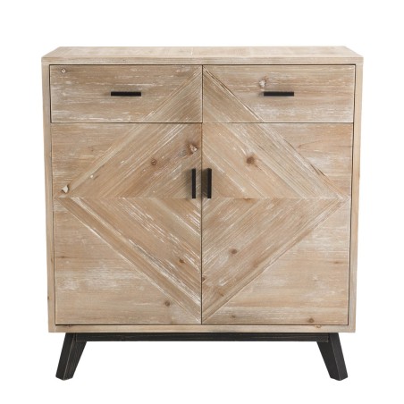 Buffet MANDY beige scandi 2 tiroirs 2 portes