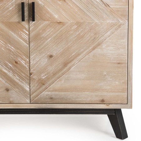 Buffet MANDY beige scandi 2 tiroirs 2 portes