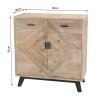 Buffet MANDY beige scandi 2 tiroirs 2 portes