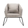 Fauteuil AGATHE - Velours côtelé gris perle
