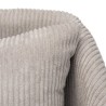 Fauteuil AGATHE - Velours côtelé gris perle