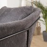 Fauteuil AGATHE - Velours côtelé gris anthracite