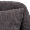 Fauteuil AGATHE - Velours côtelé gris anthracite
