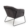 Fauteuil AGATHE - Velours côtelé gris anthracite