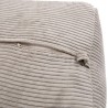 Pouf carré AGATHE 57x57cm velours côtelé gris perle