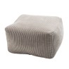 Pouf carré AGATHE 57x57cm velours côtelé gris perle