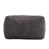 AGATHE Square Pouffe 57x57cm - Anthracite Grey Corduroy Fabric