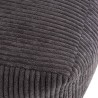 Pouf carré AGATHE 57x57cm velours côtelé gris anthracite
