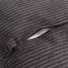 AGATHE Square Pouffe 57x57cm - Anthracite Grey Corduroy Fabric