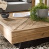Table basse carrée en pin recyclé SANDY 99.5x99.5cm