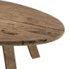 SANDY Oval Coffee Table in Brown Recycled Pine