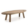 SANDY Oval Coffee Table in Brown Recycled Pine