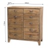 SANDY - Brown Cabinet with 2 Drawers and 2 Doors