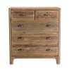 SANDY - Brown Chest of Drawers with 5 Drawers | Recycled Pine