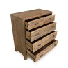 SANDY - Brown Chest of Drawers with 5 Drawers | Recycled Pine
