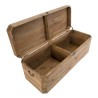 SANDY Brown Storage Chest - Recycled Pine with Black Metal Handles