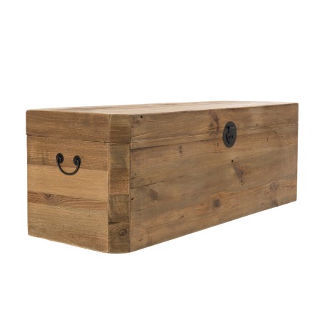 SANDY Brown Storage Chest - Recycled Pine with Black Metal Handles