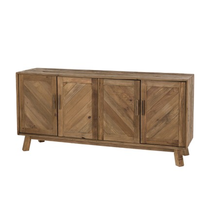 Buffet marron 4 portes bois Pin recyclé SANDY