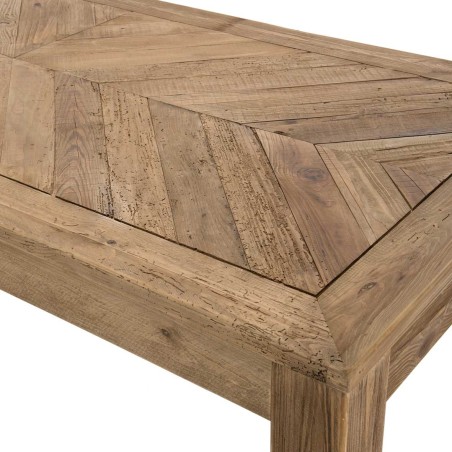 Table à manger rectangulaire en bois Pin recyclé SANDY
