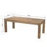 SANDY Brown Rectangular Dining Table 200x90cm - Recycled Pine