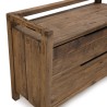 SANDY - Brown Chest of Drawers with 2 Drawers, Recycled Pine Wood