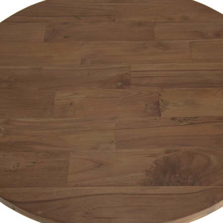SIXTINE Round Coffee Table 80x80cm - Recycled Teak Top