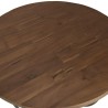 SIXTINE Round Shell Coffee Table 80x80cm Double Top Recycled Teak Black Metal
