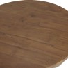 Table basse coque ronde 80x80cm teck recyclé métal blanc