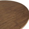 SIXTINE Round Coffee Table 120x120cm Recycled Teak White Metal