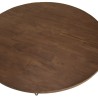 SIXTINE Round Shell Coffee Table 120x120cm Double Top Recycled Teak Black Metal