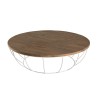 Table basse ronde en teck recyclé SIXTINE 120x120cm