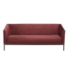 Canapé NEW YORK 3 places en tissu bordeaux