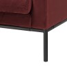 NELSON - Canapé NEW YORK 3 places in Burgundy Fabric