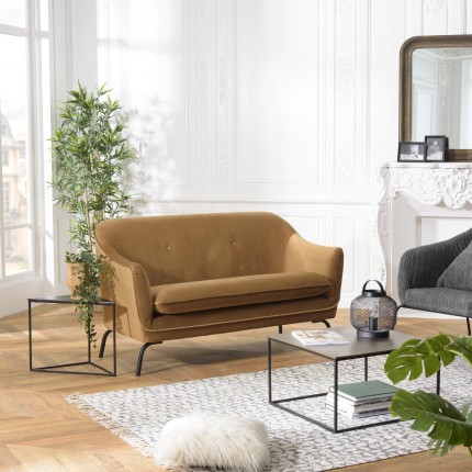 NELSON - Canapé ROME 2 places in Camel Color