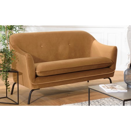 NELSON - Canapé ROME 2 places in Camel Color