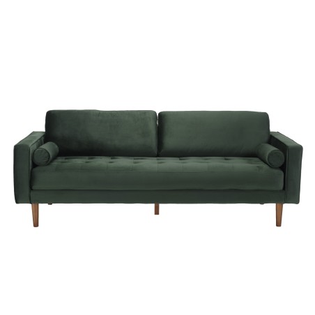 NELSON - MADRID 3-Seater Velvet Sofa in Pine Green