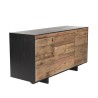 Buffet DANDY - Bois Pin recyclé naturel et noir