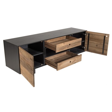 DANDY - TV Stand with 2 Doors, 2 Drawers and 1 Niche