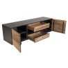 Meuble TV DANDY en pin recyclé naturel et noir